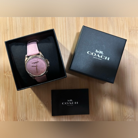 Coach Greyson Watch With 36mm Pink Coach Signature Face & Pink Leather B… - Picture 6 of 6